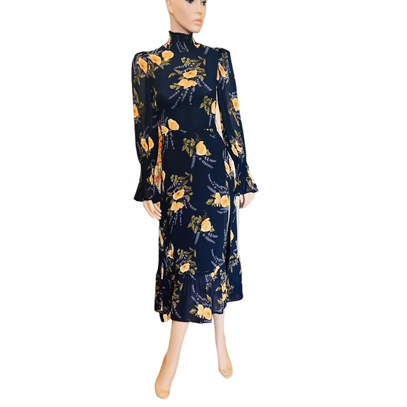 REFORMATION Dress Size 2 Long Sleeves 100% Viscose turtleneck Long sleeves - Picture 10 of 14